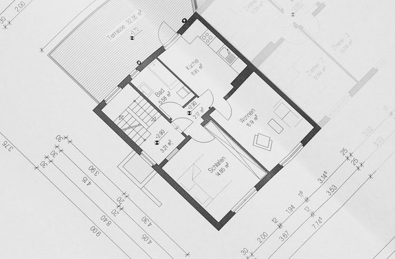 Beispielhafte Darstellung eines Bauplans