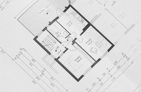 Beispielhafte Darstellung eines Bauplans