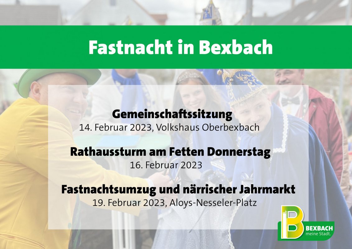 Stadt Bexbach: Fastnachtsumzug und Närrischer Jahrmarkt 2023